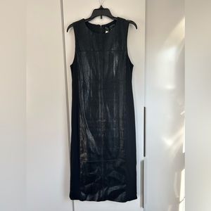 Alice and Olivia Classics Black Snake Leather Dress Size S